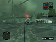 Toni Cipriani shooting at a pursuing Sicilian Mafia boat.