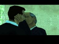 Salvatore Leone kissing Toni Cipriani.