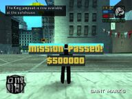 Mission passed screen.