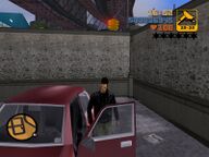 Claude entering the parked Sentinel.
