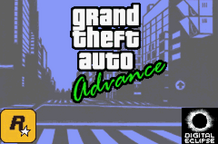 The title screen of GTA Advance.