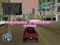 Mission passed screen.