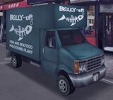 A Belly-Up Triad Fish Van in GTA III.