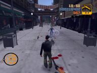 Claude killing a Triad warlord in the Chinatown fish market.