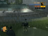 Claude shortly after a grenade to kill the Triad warlord in the Turtle Head Fish Factory.