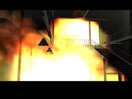 The explosives detonating causing explosions throughout the plant.