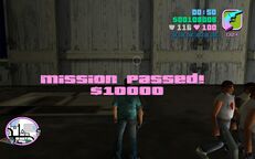 Mission passed screen.