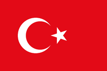Flag of Turkey, a country considered to be part of Europe.