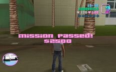 Mission complete screen.