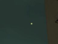 A yellow "UFO."Note that the object was moving very fast.