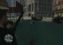 Niko Bellic fighting off more Albanian attackers.