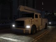 A heavy Utility Truck in GTA V with a cherry picker.