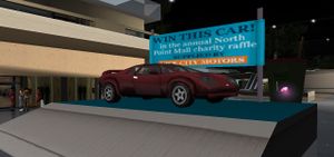 The Infernus give away stand at the North Point Mall.