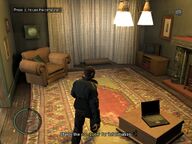 Niko Bellic about to log on to Oleg Minkov's laptop.
