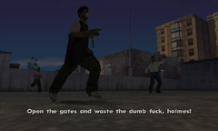 The factory workers arm themselves and defend the crack lab.
