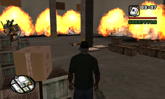 CJ destroys the machines.